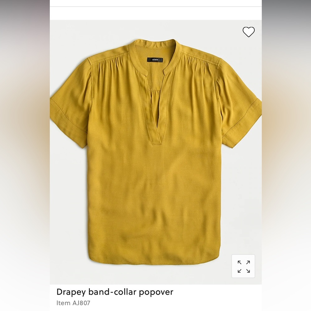 J.Crew Drapey band-collar popover. Used with no damage.